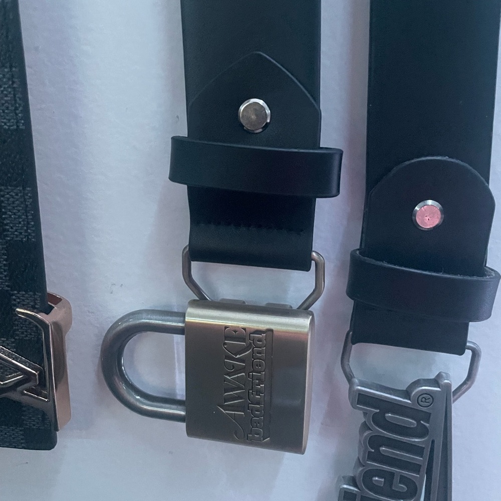 Black Leather Belt Bag with Silver Hardware